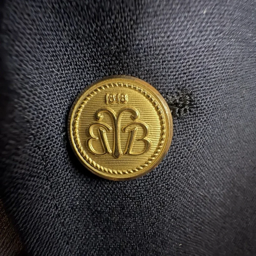 VTG Brooks Brothers Men's 40S (~43S) Navy Brooksease Wool Gold Button Blazer USA